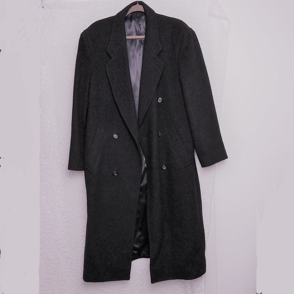 Nino Cerruti Gray Wool Dress Overcoat
